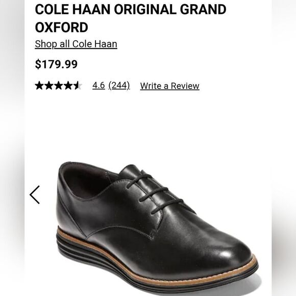 Cole Haan Original Grand Plain Toe Oxford In Argento Metallic - Picture 13 of 13